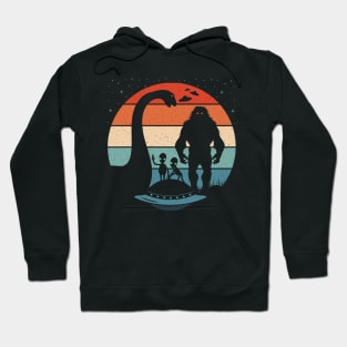 Bigfoot Loch Ness Monster Ufo Aliens Hoodie